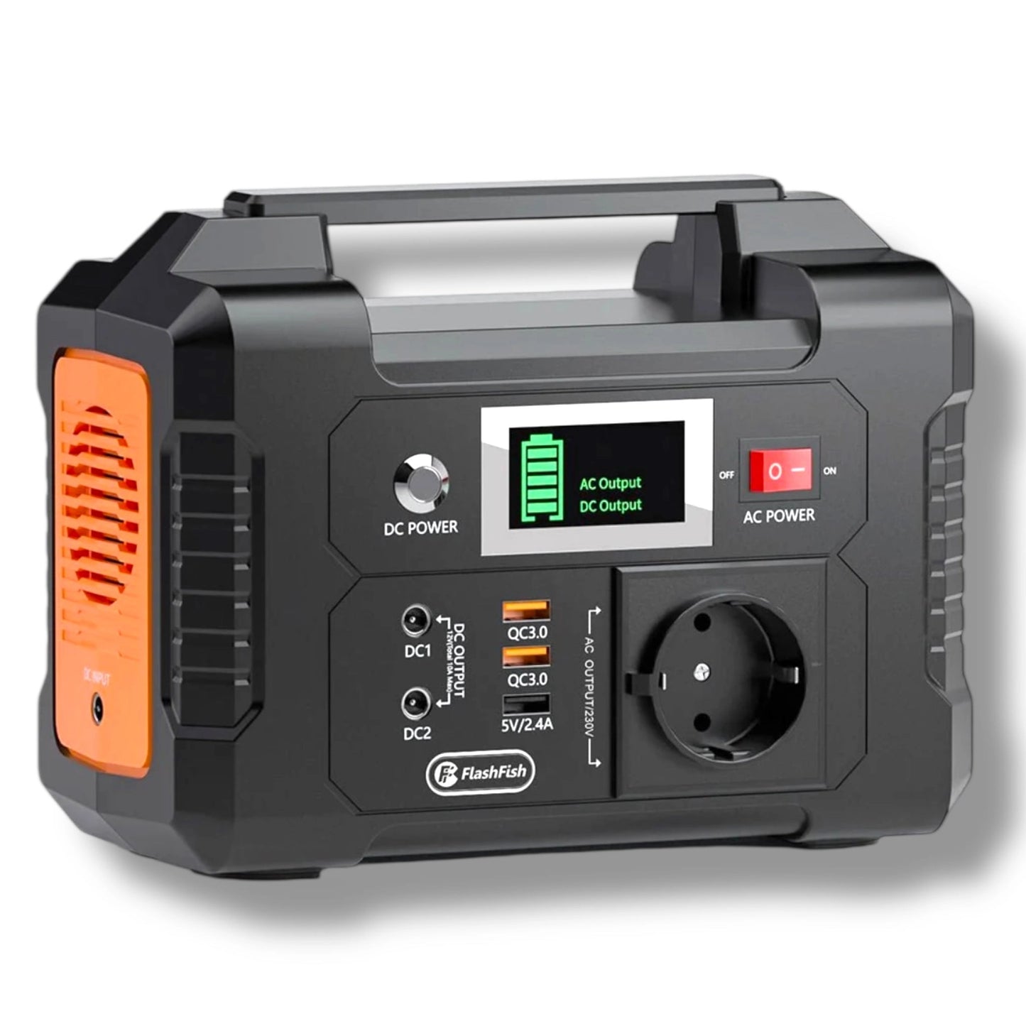 Generador solar portátil FlashFish 200W, batería 151Wh