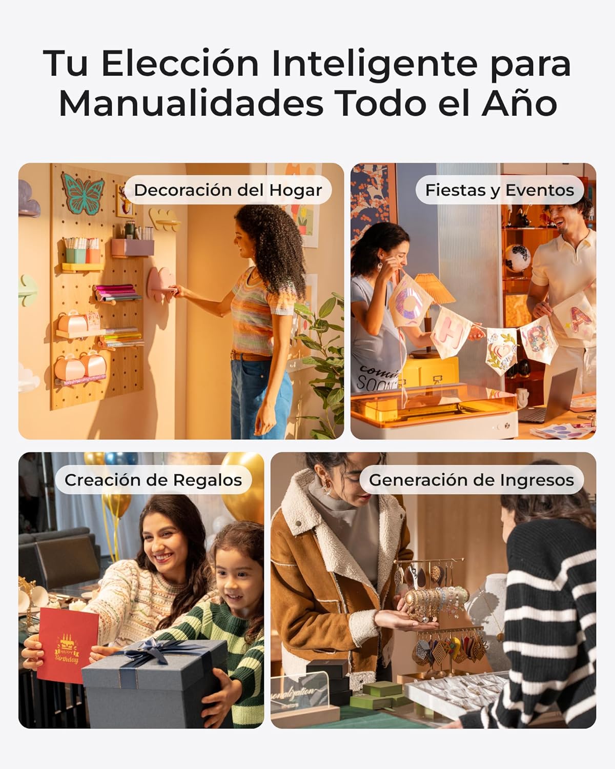 Máquina Láser CNC Multifunción para Madera, Metal y Acrílico