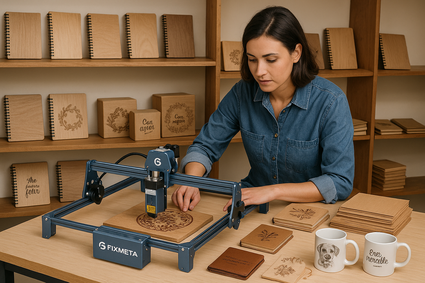 Máquina Láser CNC Multifunción para Madera, Metal y Acrílico