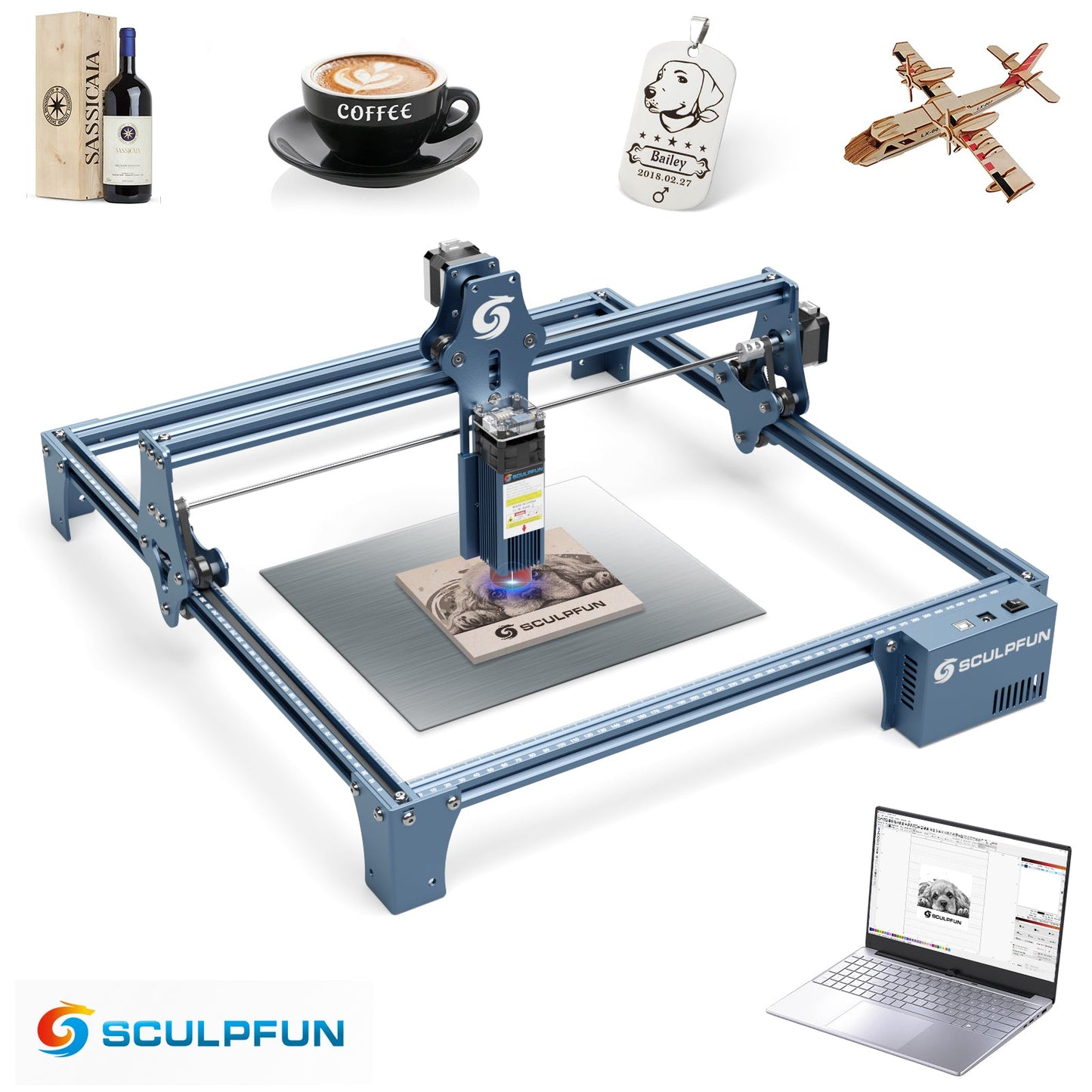 Máquina Láser CNC Multifunción para Madera, Metal y Acrílico