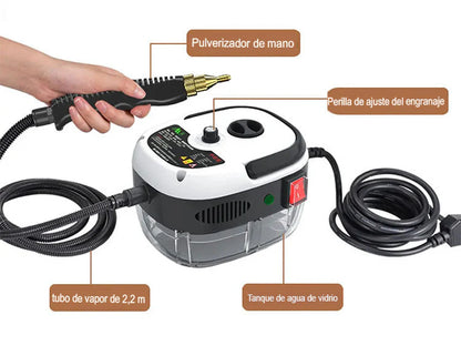 Limpiador a vapor de alta presión de 2500W con guantes