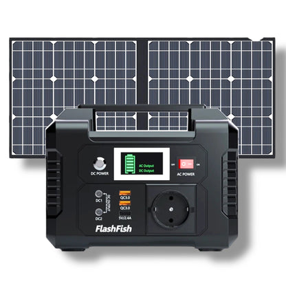 Generador solar portátil FlashFish 200W, batería 151Wh