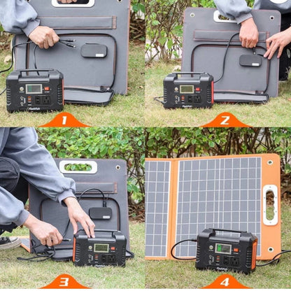 Generador solar portátil FlashFish 200W, batería 151Wh