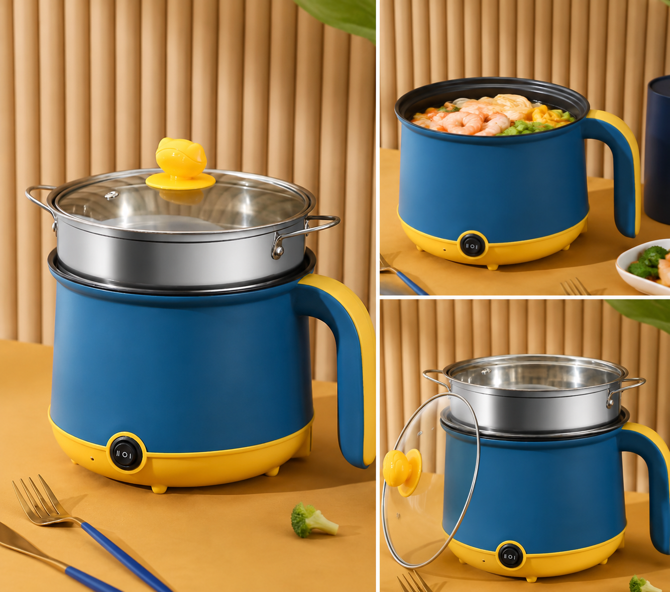 Olla Eléctrica Multifunción 1.8L — Arroz, Sopas y Hot Pot
